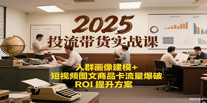 20250811140644-6899f8f440e95.png 2025投流带货实战课:人群画像建模+短视频图文商品卡流量爆破ROI提升方案