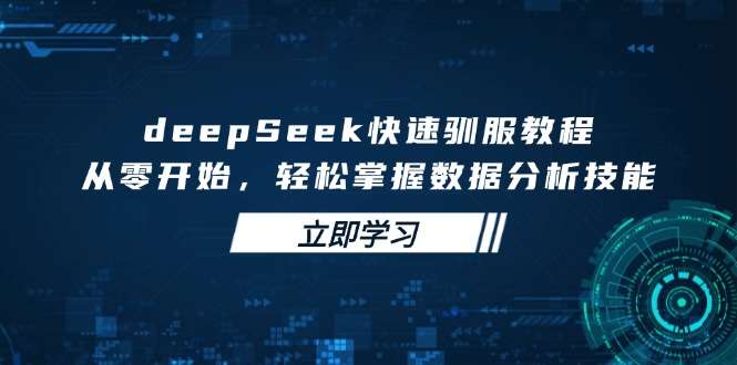 （14536期）deepSeek快速驯服教程，从零开始，轻松掌握数据分析技能