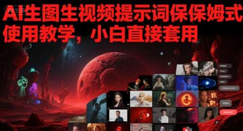 AI生图生视频提示词保姆式使用教学，小白直接套用