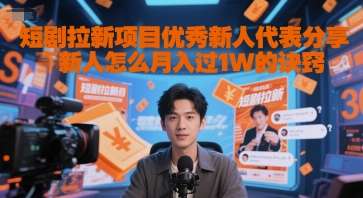20250711065654-6870b5b690dd6.jpg 短剧拉新项目优秀新人代表分享新人怎么月入过1W的诀窍