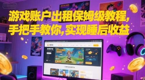 游戏账户出租保姆级教程，手把手教你，实现睡后收益