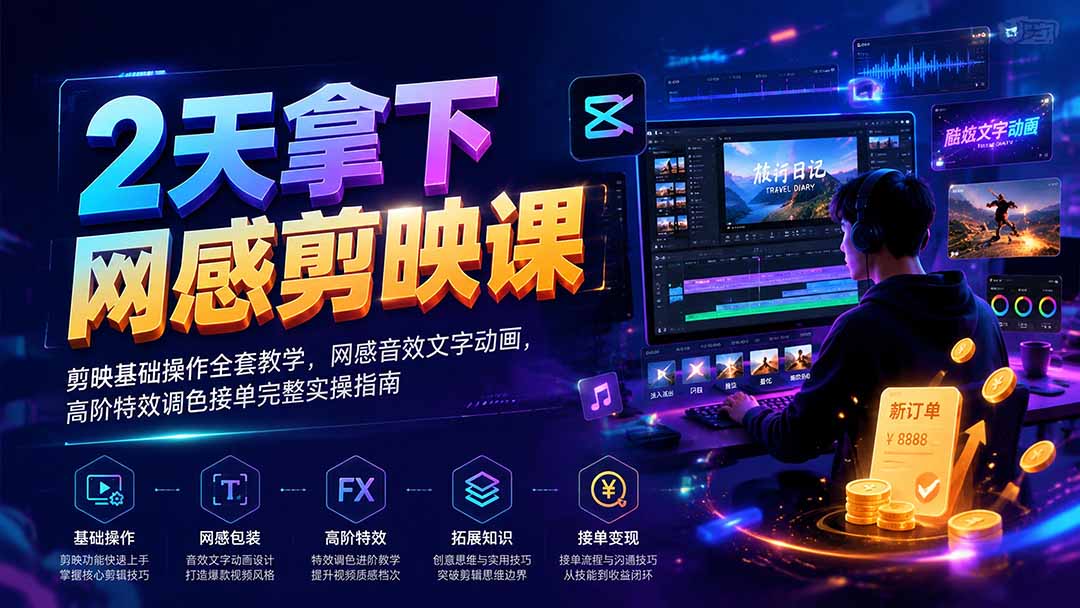5b83428484f881deec13a5e9f2731435.jpg 两天拿下网感剪映课
